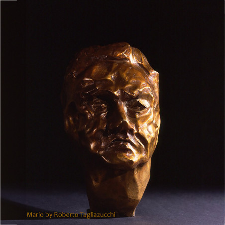 MARIO(portrait) - sculpture en bronze de Roberto Tagliazucchi