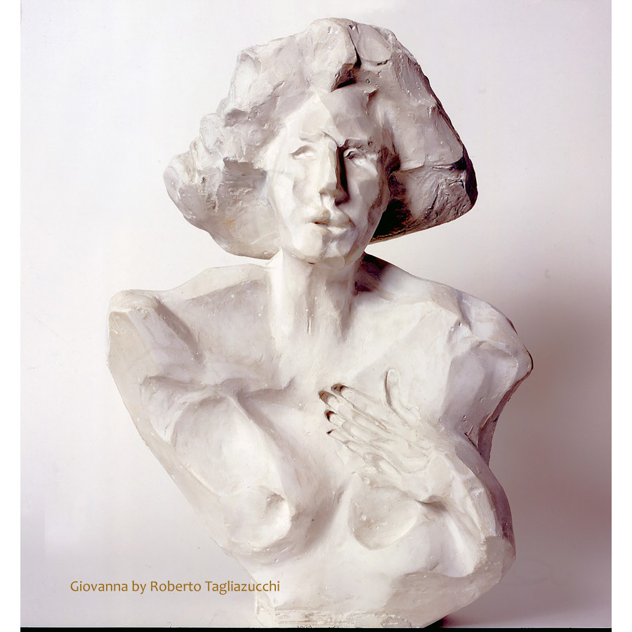 GIOVANNA(portrait),sculpture en terre cuite de Roberto Tagliazucchi