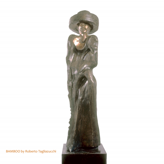 BAMBOO - bronze sculpture by Roberto Tagliazucchi