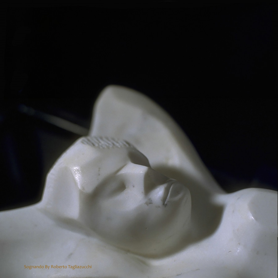 DREAMING - statuary marble sculpture by Roberto Tagliazucchi