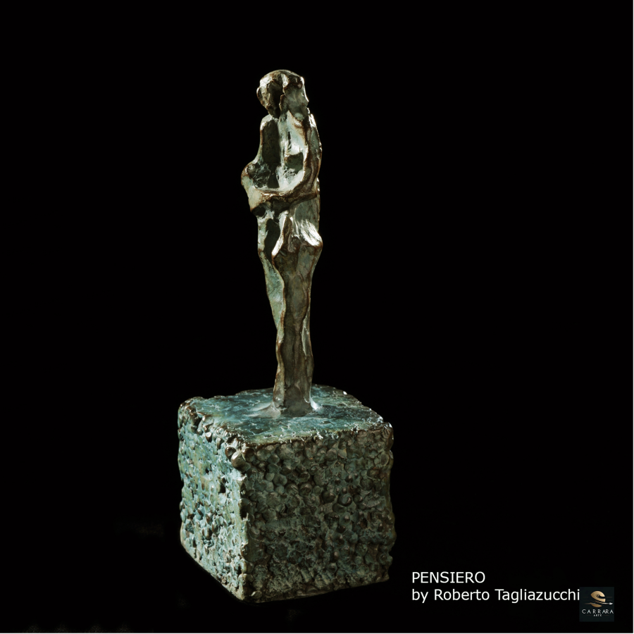 PENSIERO - scultura bronzo di Roberto Tagliazucchi