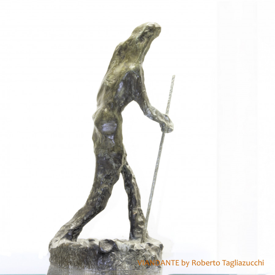 WALKING MAN - bronze sculpture by Roberto Tagliazucchi