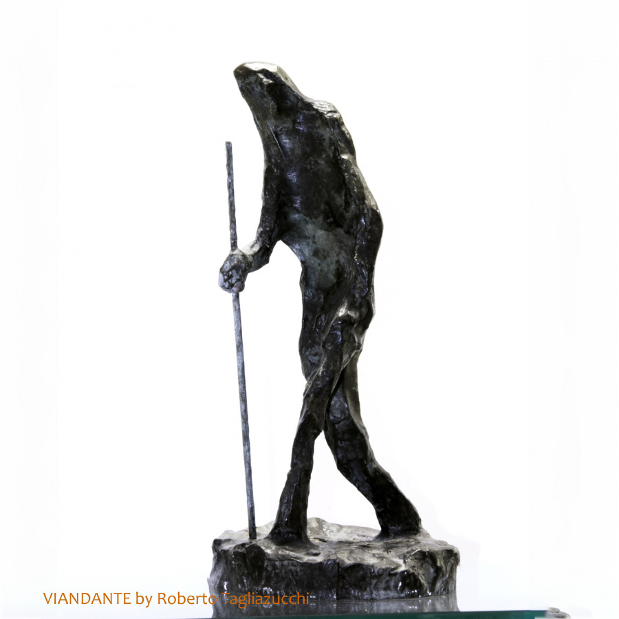 VIANDANTE - scultura bronzo di Roberto Tagliazucchi
