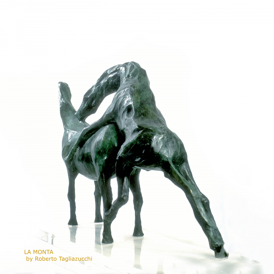 LA MONTA- scultura in bronzo di Roberto Tagliazucchi