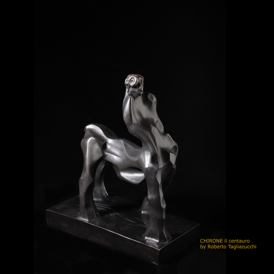 CHIRON II the centaur - bronze sculpture by Roberto Tagliazucchi