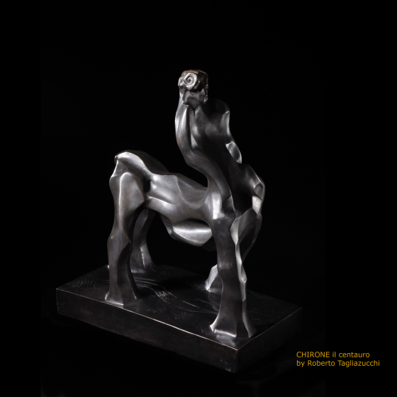 "CHIRONE II centauro"  - scultura bronzo di Roberto Tagliazucchi