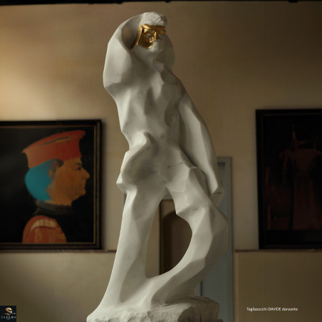 DAVIDE danzante - marble sculpture by Roberto Tagliazucchi