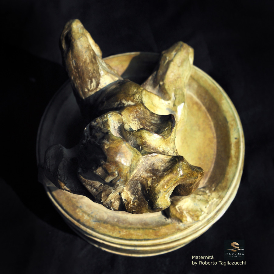 MATERNITA - scultura in bronzo di Roberto Tagliazucchi