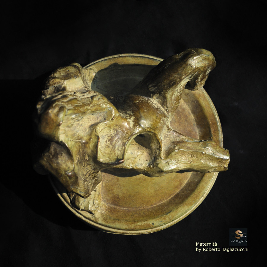MATERNITA - bronze sculpture by Roberto Tagliazucchi